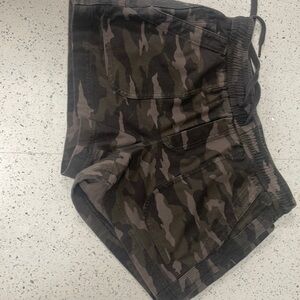 Athleta Green camo shorts